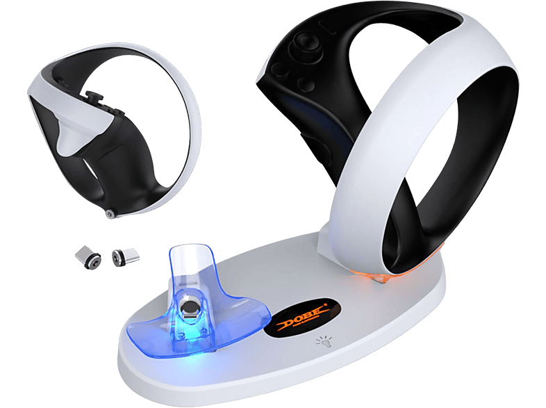 RESPIEL Ladestation für PS VR2 Controller, LED-Anzeige,mit 2 Typ-C magnetische Adapter Konsolenzubehör | PlayStation 5 Kabel & Zubehör