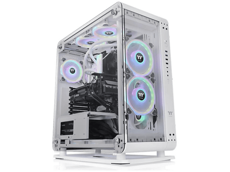 THERMALTAKE Core PC Mid Gehäuse, Glass Snow P6 Tempered Tower weiss