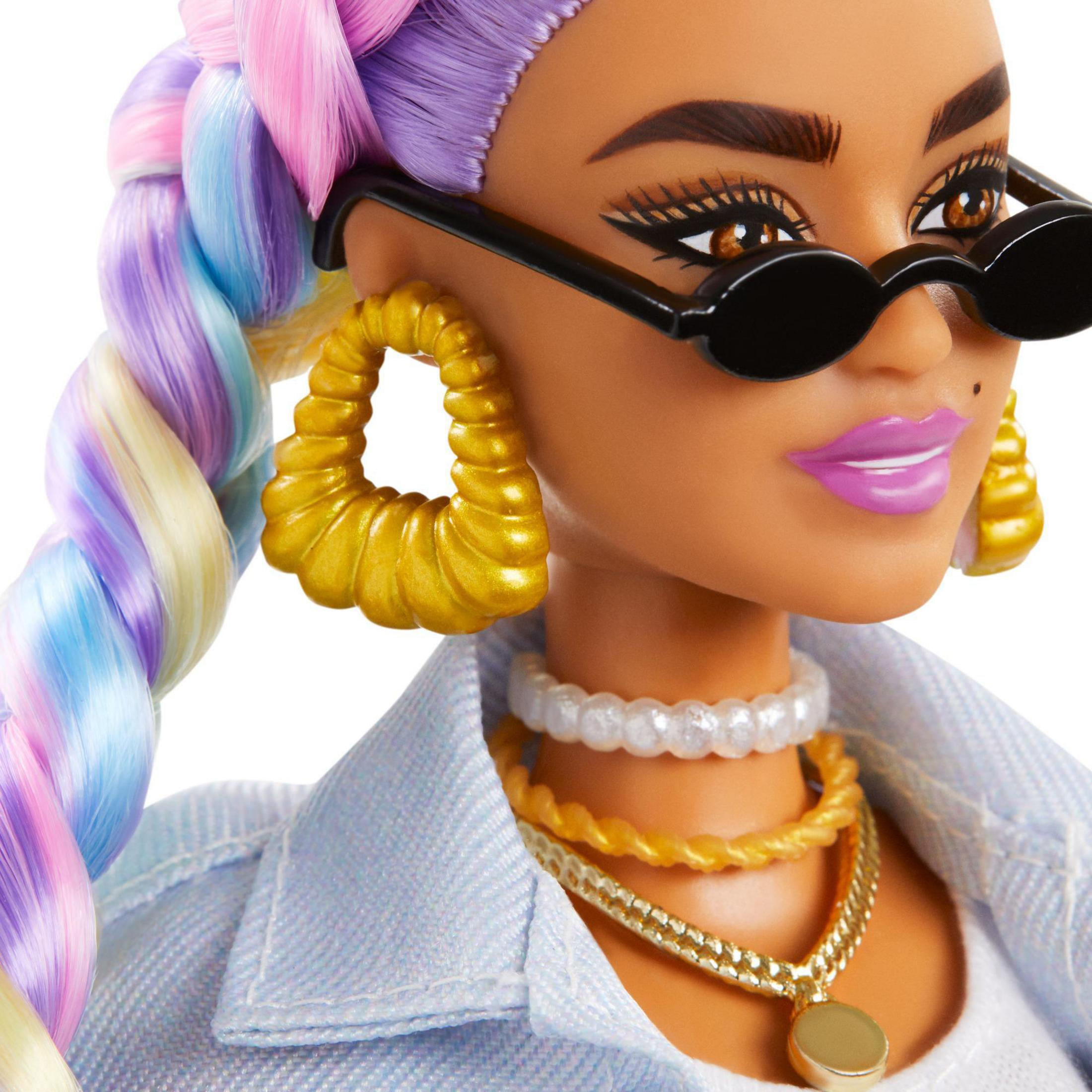 MATTEL Barbie Extra con Puppe GRN29 Colores Trenzas Mascota de