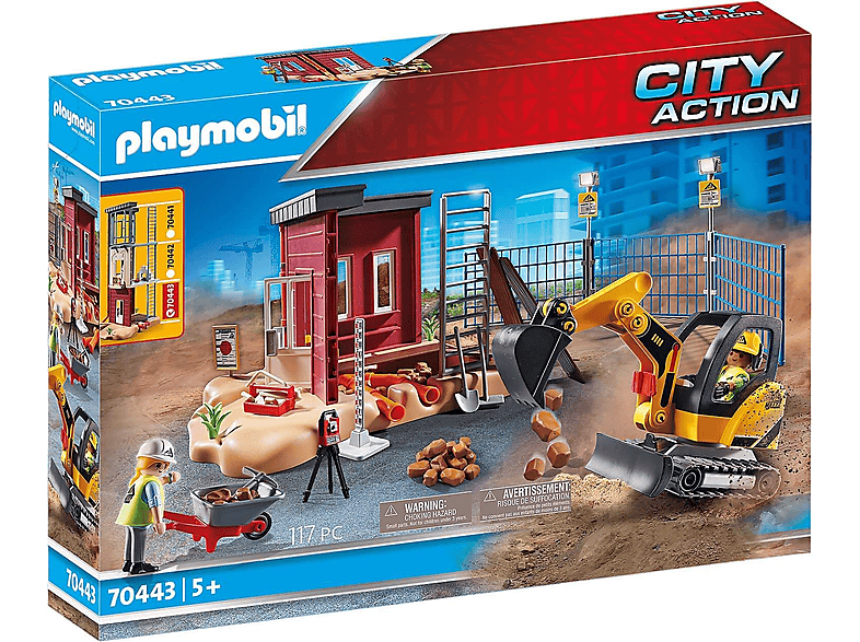 City 70443 PLAYMOBIL Action Mini Spielzeugbagger Excavadora
