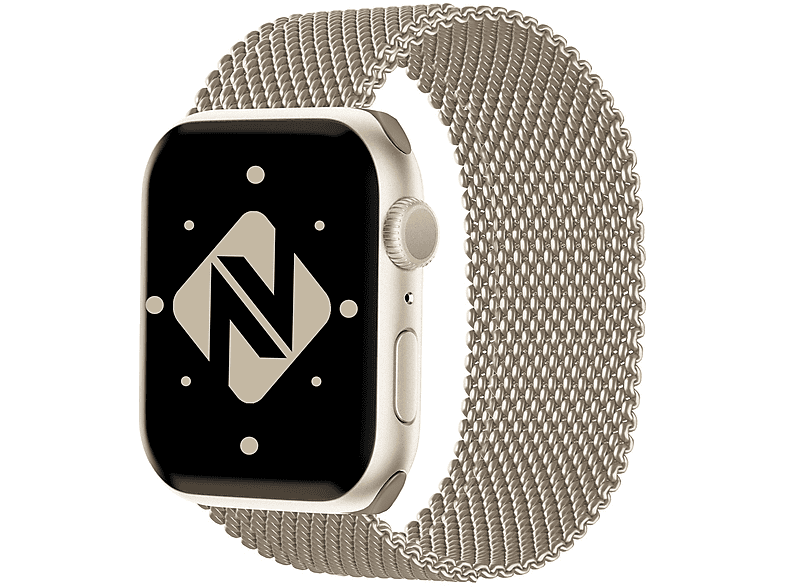 Metall NALIA Watch Champagner Ersatzarmband, Smartwatch 38mm/40mm/41mm, Apple, Milanaise Apple Armband,