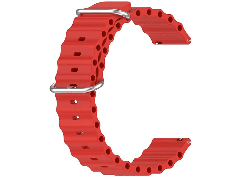 CASEONLINE Ocean, Ersatzarmband, Samsung, Galaxy Watch 4 Classic (46mm), Rot