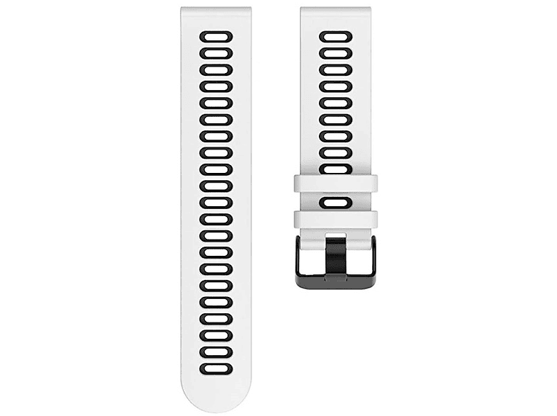 CASEONLINE Twin, Ersatzarmband, Samsung, Galaxy Watch 6 Classic (47mm), Weiß/Schwarz