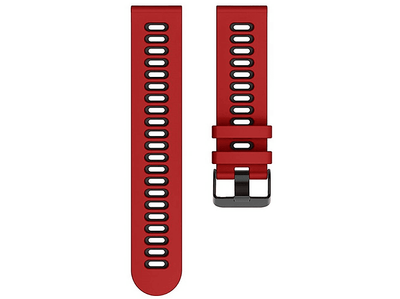 CASEONLINE Twin, Rot/Schwarz Watch (43mm), 6 Galaxy Ersatzarmband, Classic Samsung