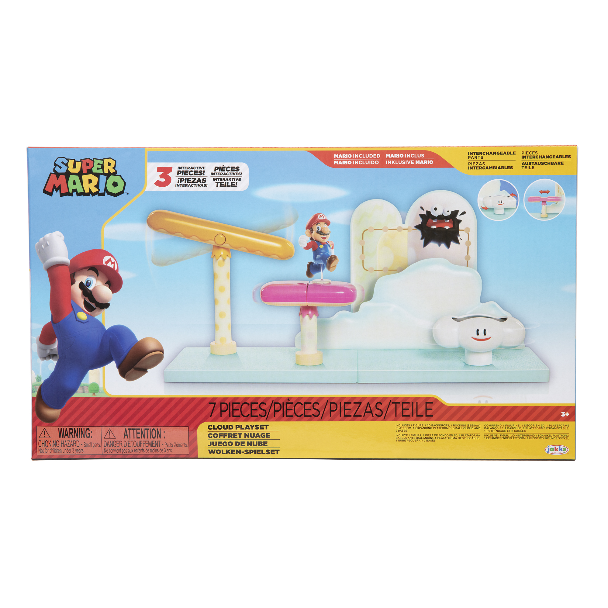 JAKKS PACIFIC Playset Nube Super Mario 7 incluido piezas Spielware Mario 