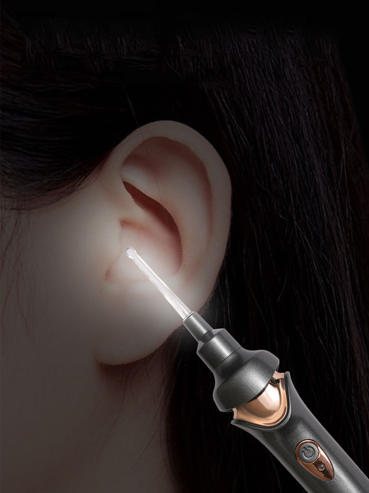 Sicherheit Elektrische Ohrenpflege Elektrische LED-Sauger Ohrpflücker BRIGHTAKE Reinigung