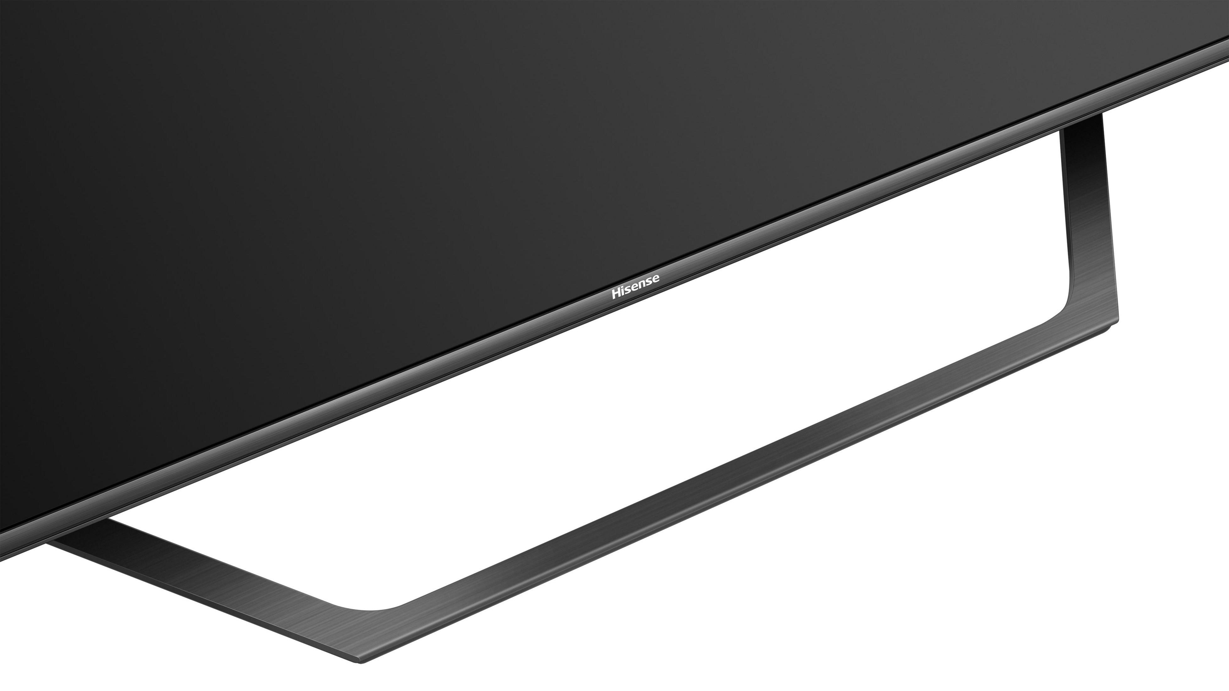 Czarna podstawa telewizora. Widoczne logo Hisense.
