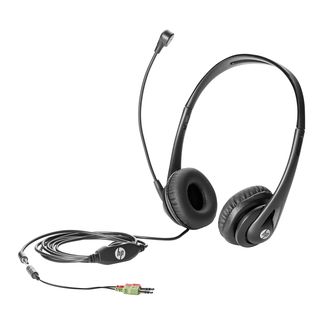 Auriculares con cable - HP Business Headset v2, Supraaurales, Negro