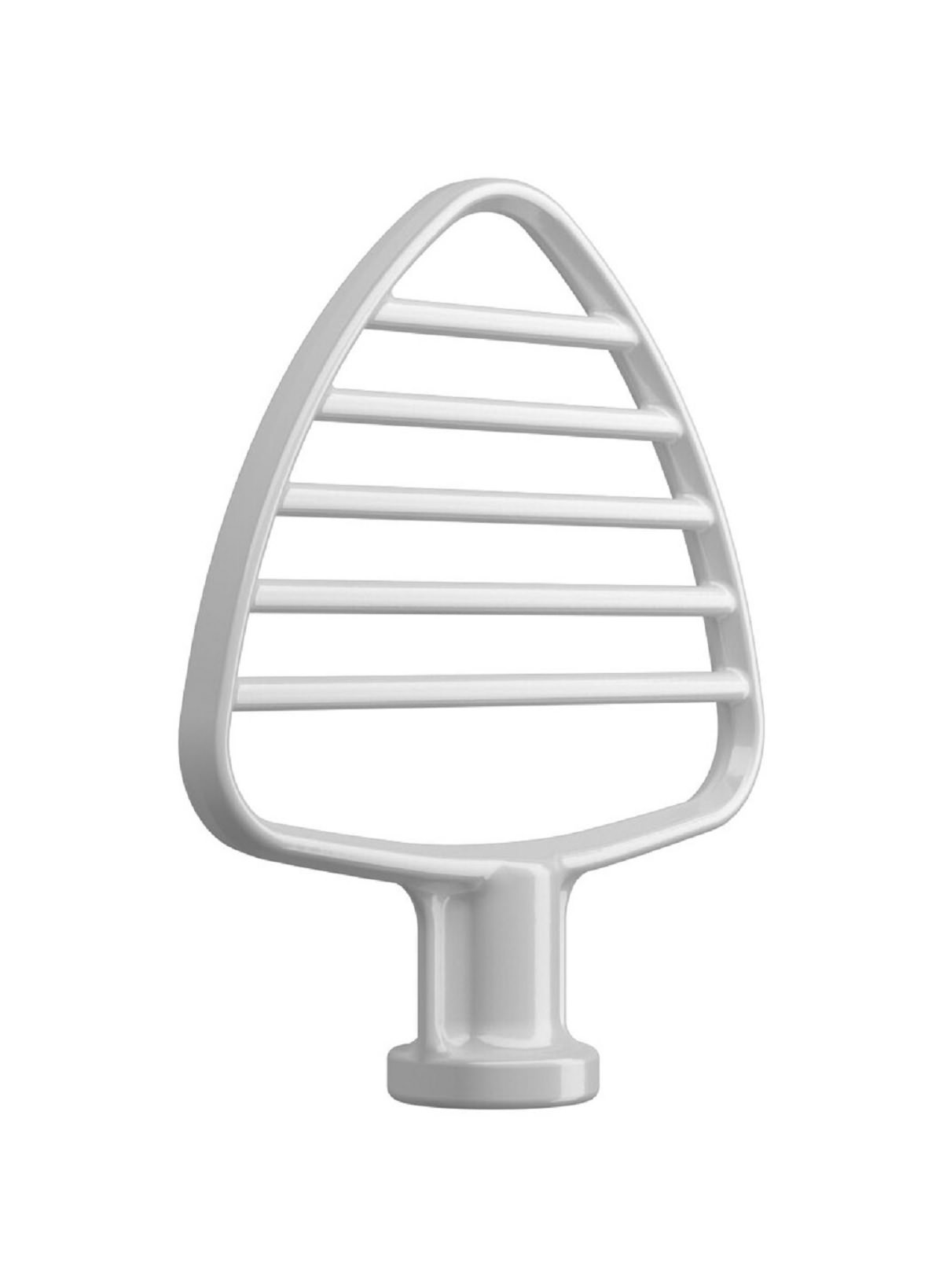 Weißer Aufsatz für den Standmixer. Gitterdesign. Weißer Hintergrund.