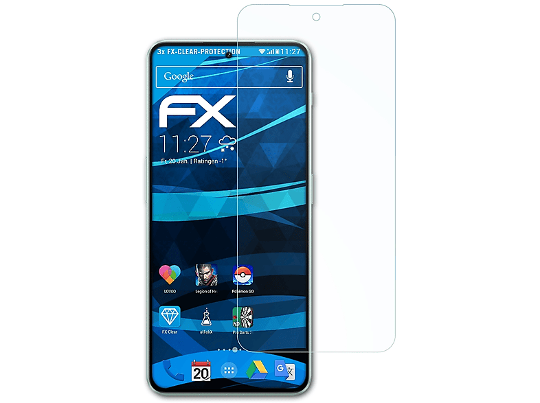 3x OnePlus FX-Clear 5G) 3 ATFOLIX Nord Displayschutz(für