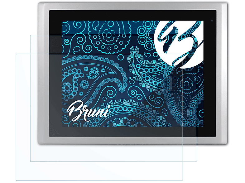 BRUNI 2x Basics-Clear Schutzfolie(für Hematec (7 Smart-VISU-100 Inch))