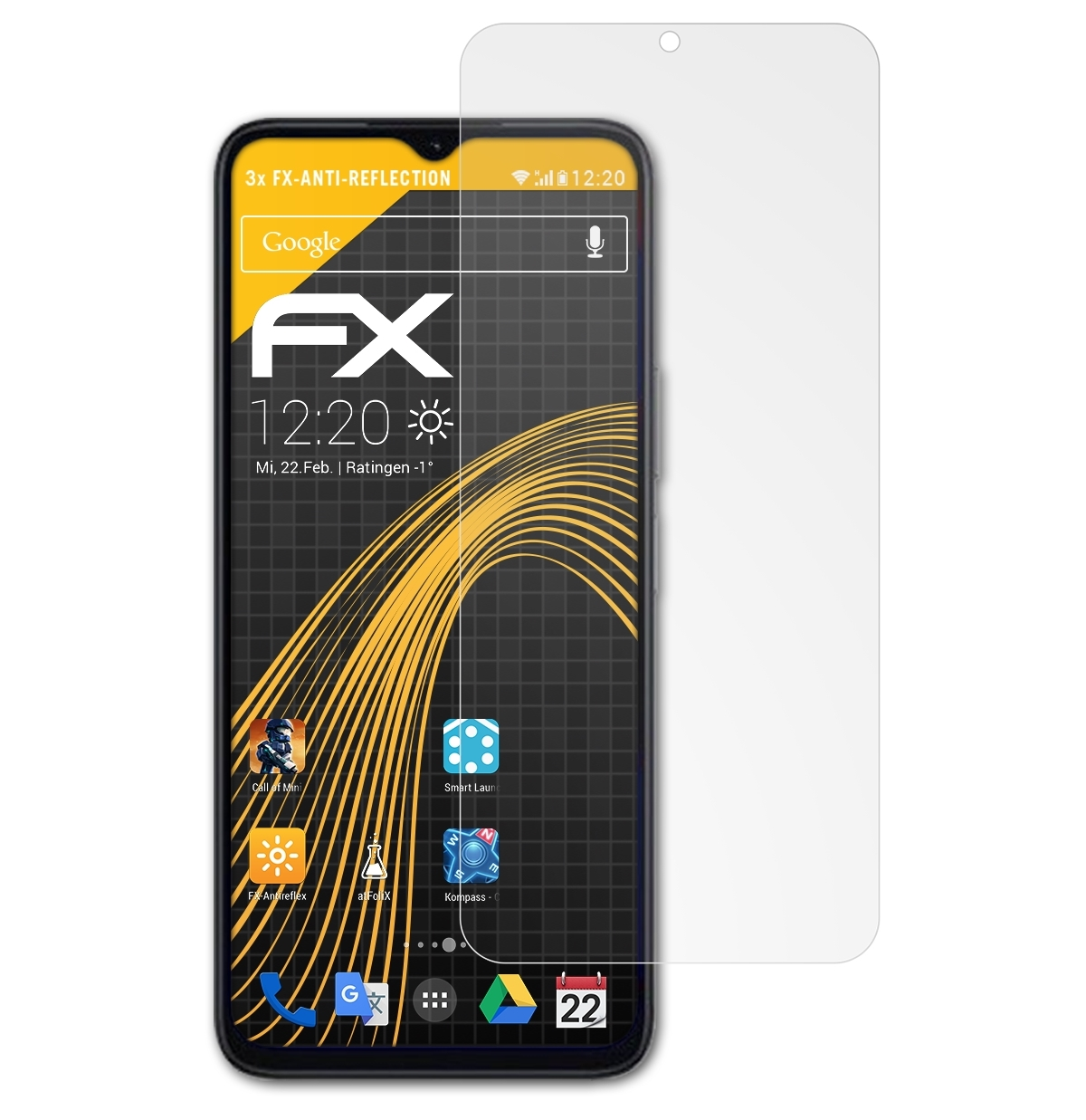 FX-Antireflex X5 Plus) ATFOLIX Displayschutz(für 3x Honor