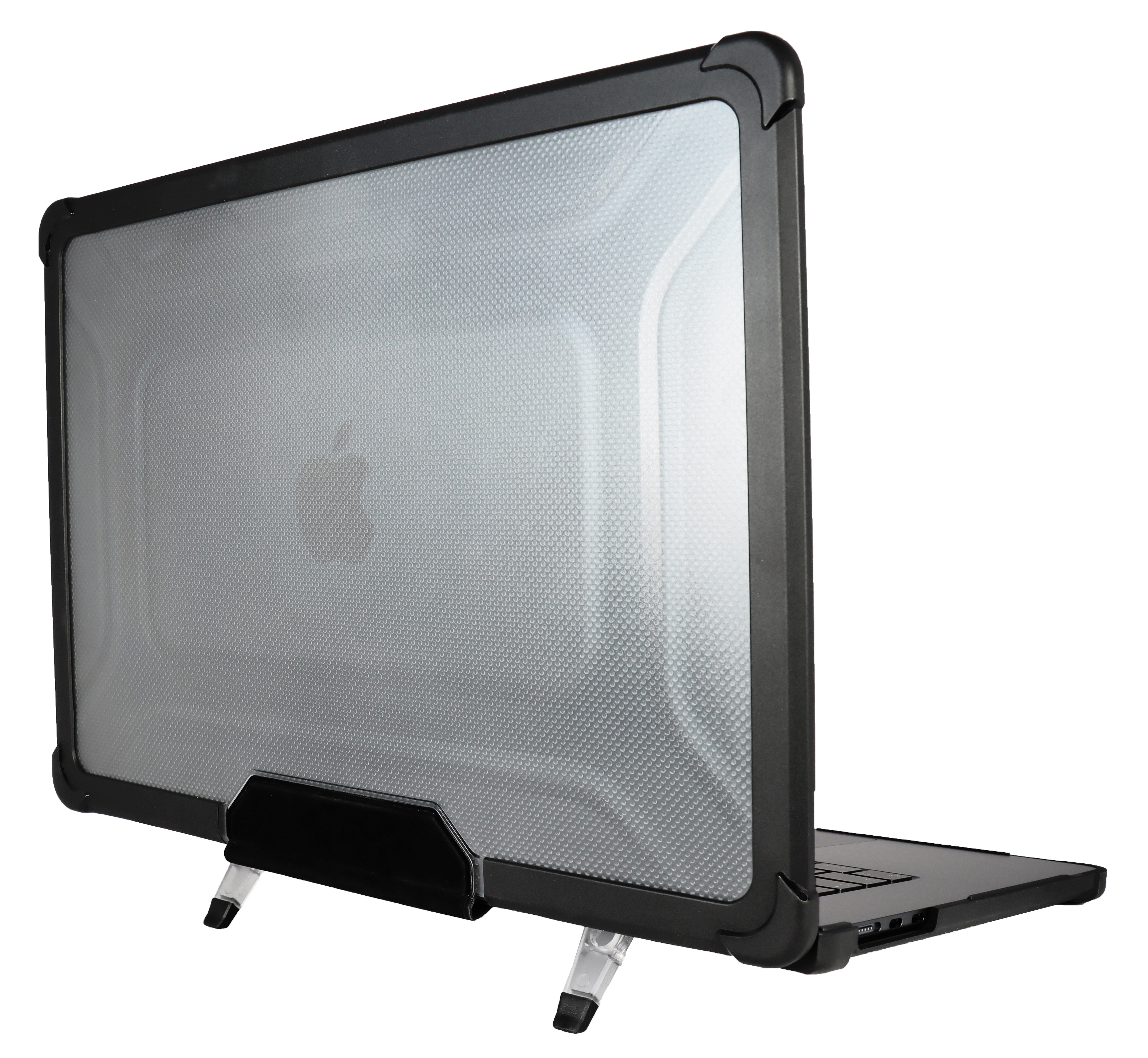 HONJU FIT schwarz Apple Laptophülle Full transparent für Cover Kunststoff, / Case Kickstand