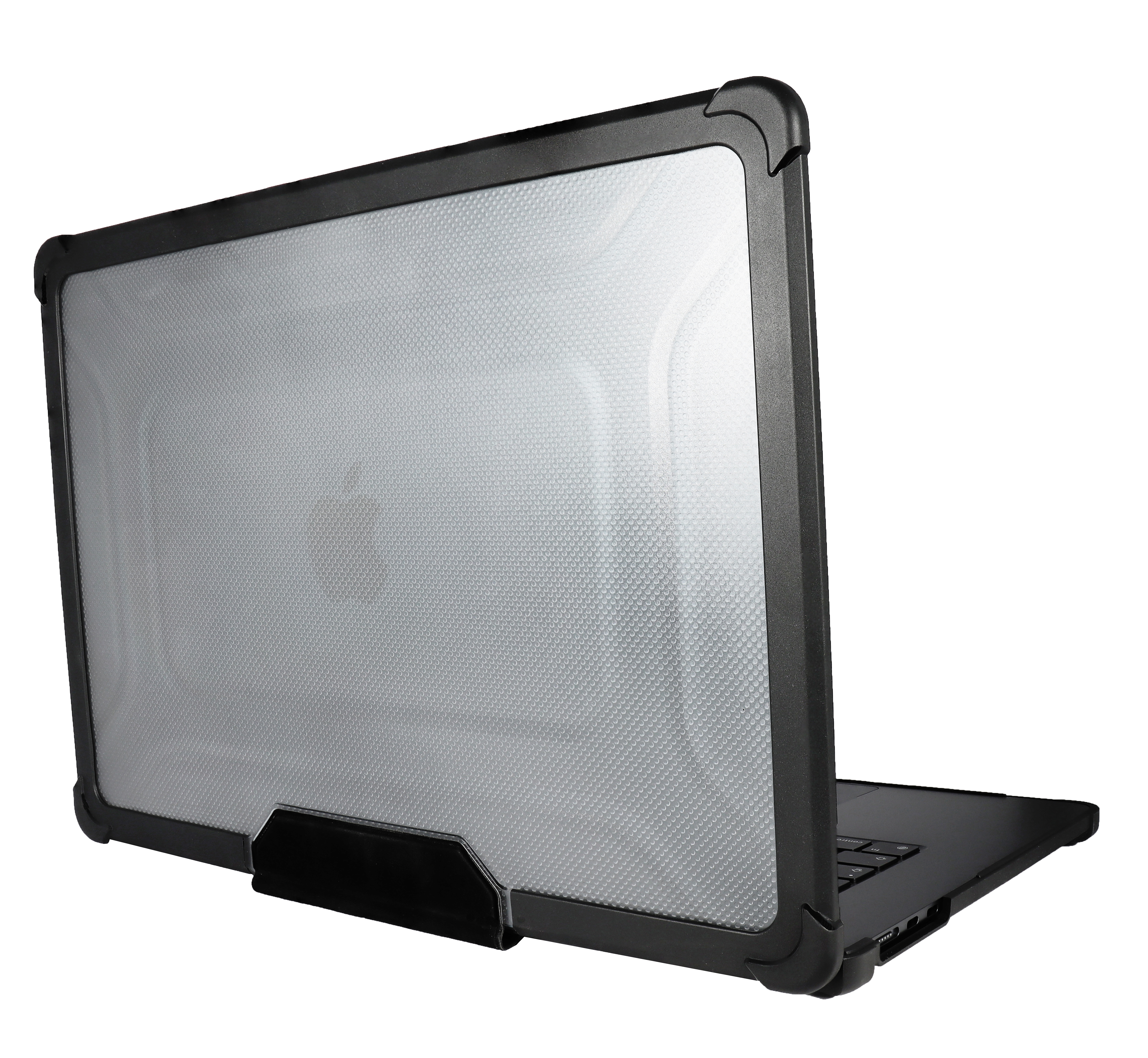 FIT schwarz Cover HONJU / Full Kickstand Apple Kunststoff, für Case transparent Laptophülle