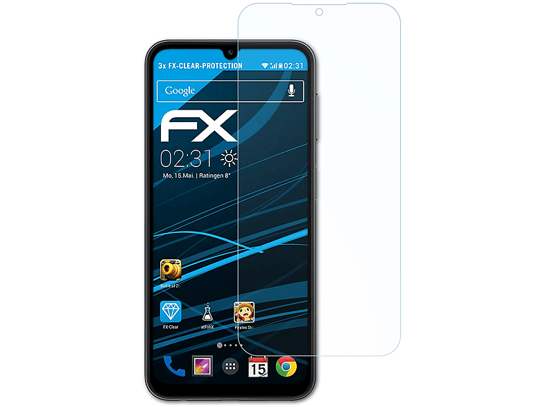 ATFOLIX 3x FX-Clear Displayschutz(für Samsung Galaxy A24 4G)