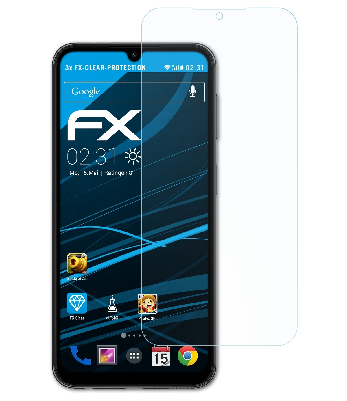 ATFOLIX 3x FX-Clear Displayschutz(für Samsung Galaxy A24 4G)