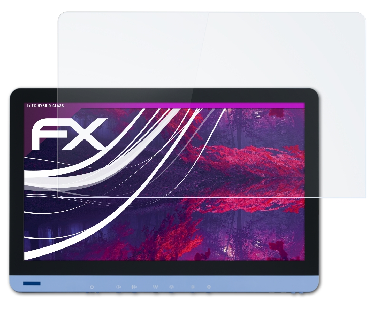 ATFOLIX FX-Hybrid-Glass Schutzglas(für Advantech POC-W243)