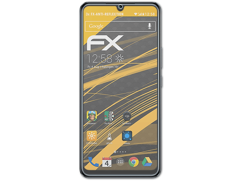 ATFOLIX 3x FX-Antireflex Vivo Y100A) Displayschutz(für