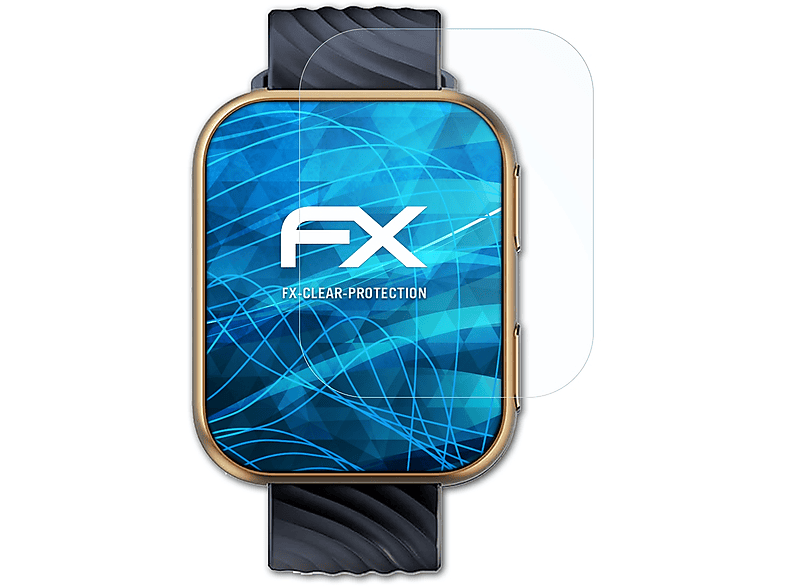 ATFOLIX 3x FX-Clear Displayschutz(für Motorola Moto Watch 200)