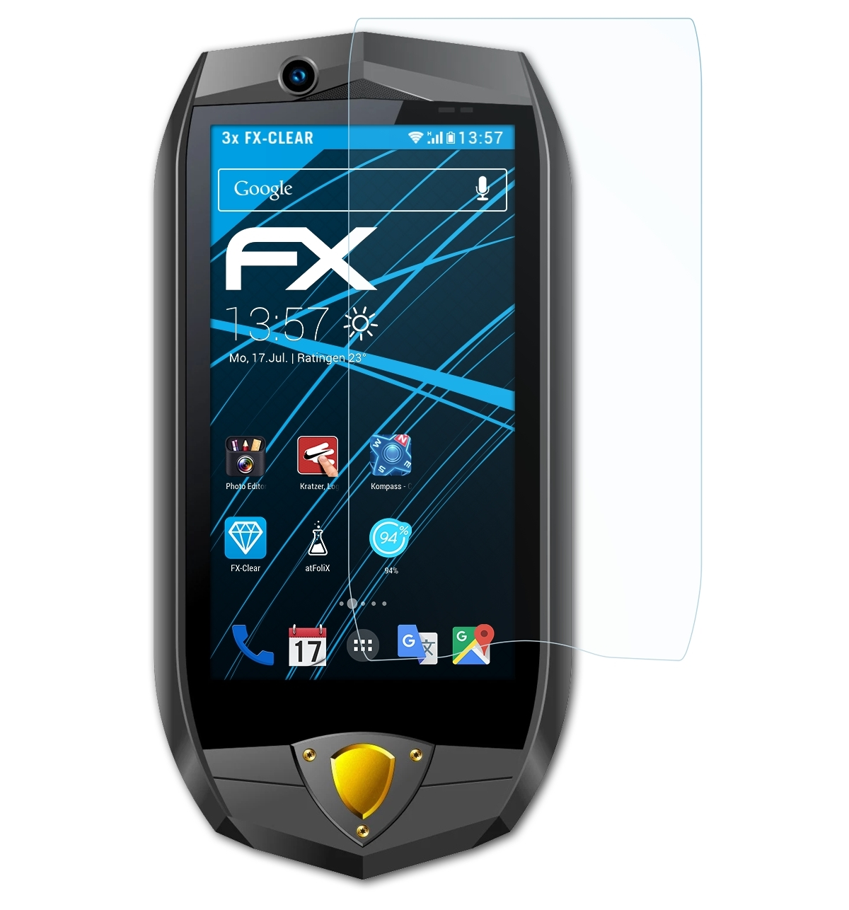 K16) ATFOLIX Oukitel 3x Displayschutz(für FX-Clear