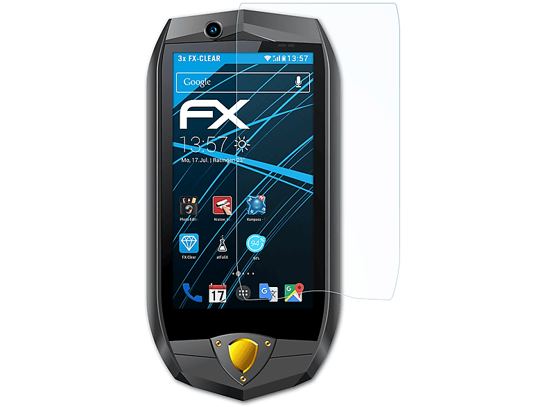 ATFOLIX 3x FX-Clear Displayschutz(für Oukitel K16)