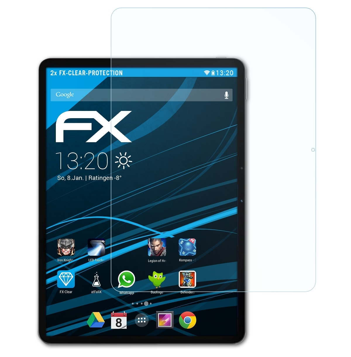 ATFOLIX 2x FX-Clear Vivo Pad2) Displayschutz(für