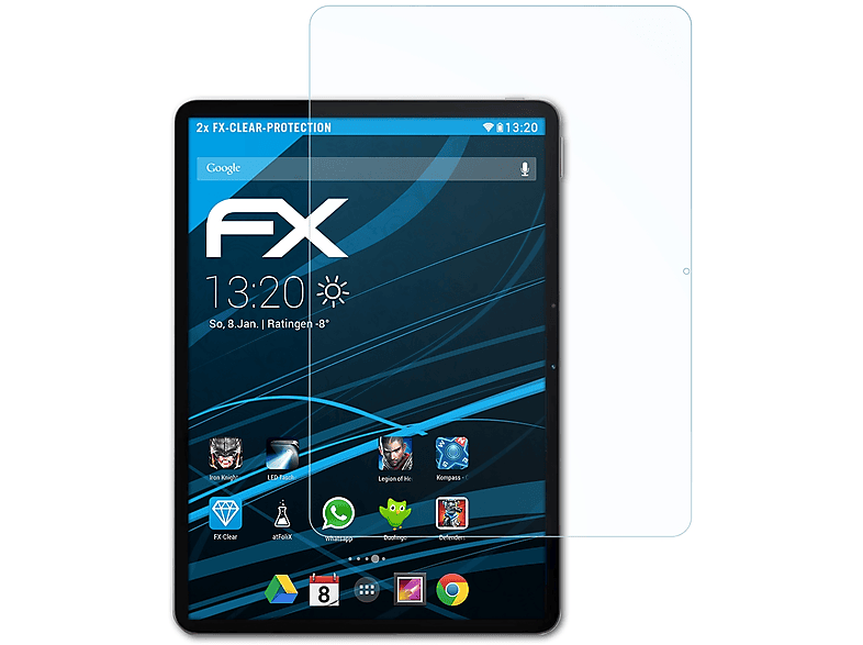 ATFOLIX 2x FX-Clear Pad2) Vivo Displayschutz(für