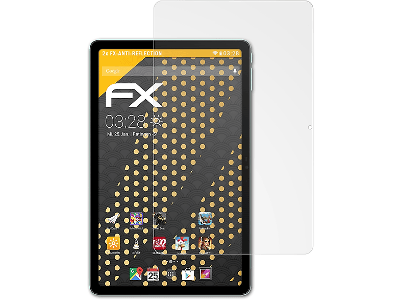 ATFOLIX 2x FX-Antireflex Displayschutz(für Doogee T20S) | Tabletschutzfolien