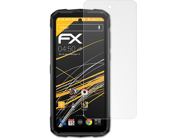 ATFOLIX 3x FX-Antireflex Pro) Cyber X Displayschutz(für Hotwav