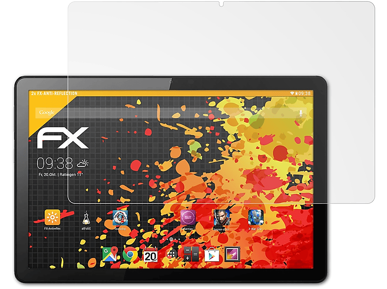 ATFOLIX 2x FX-Antireflex M10 Tab Generation)) Displayschutz(für Lenovo (3