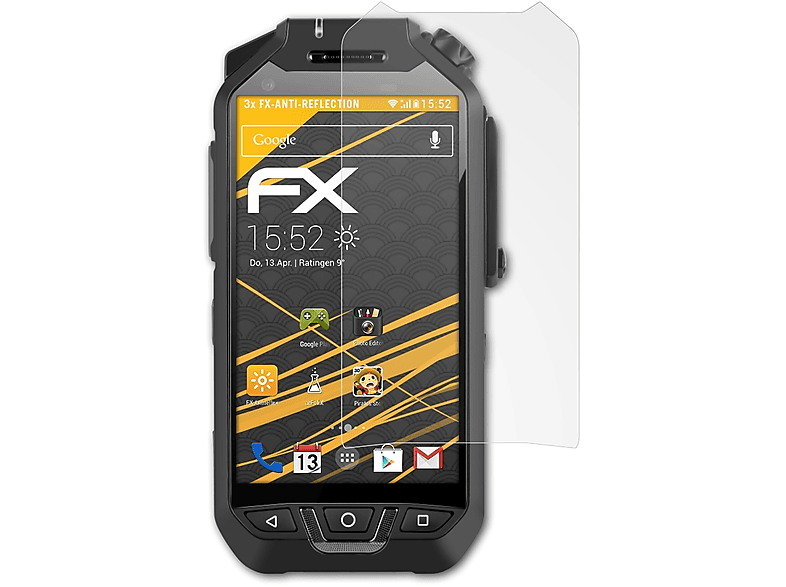 ATFOLIX 3x FX-Antireflex Displayschutz(für RugGear RG750)