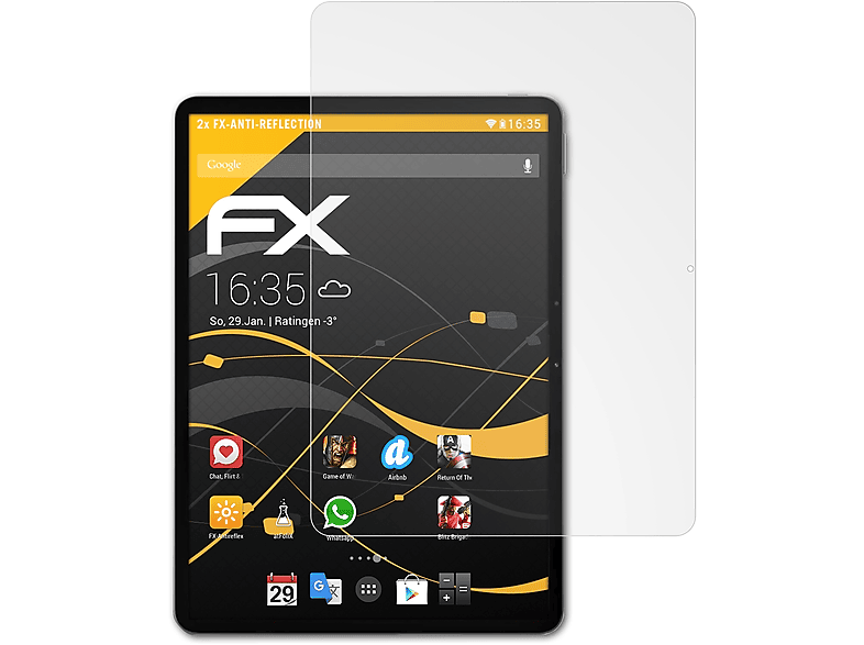 ATFOLIX 2x FX-Antireflex Displayschutz(für Pad2) Vivo