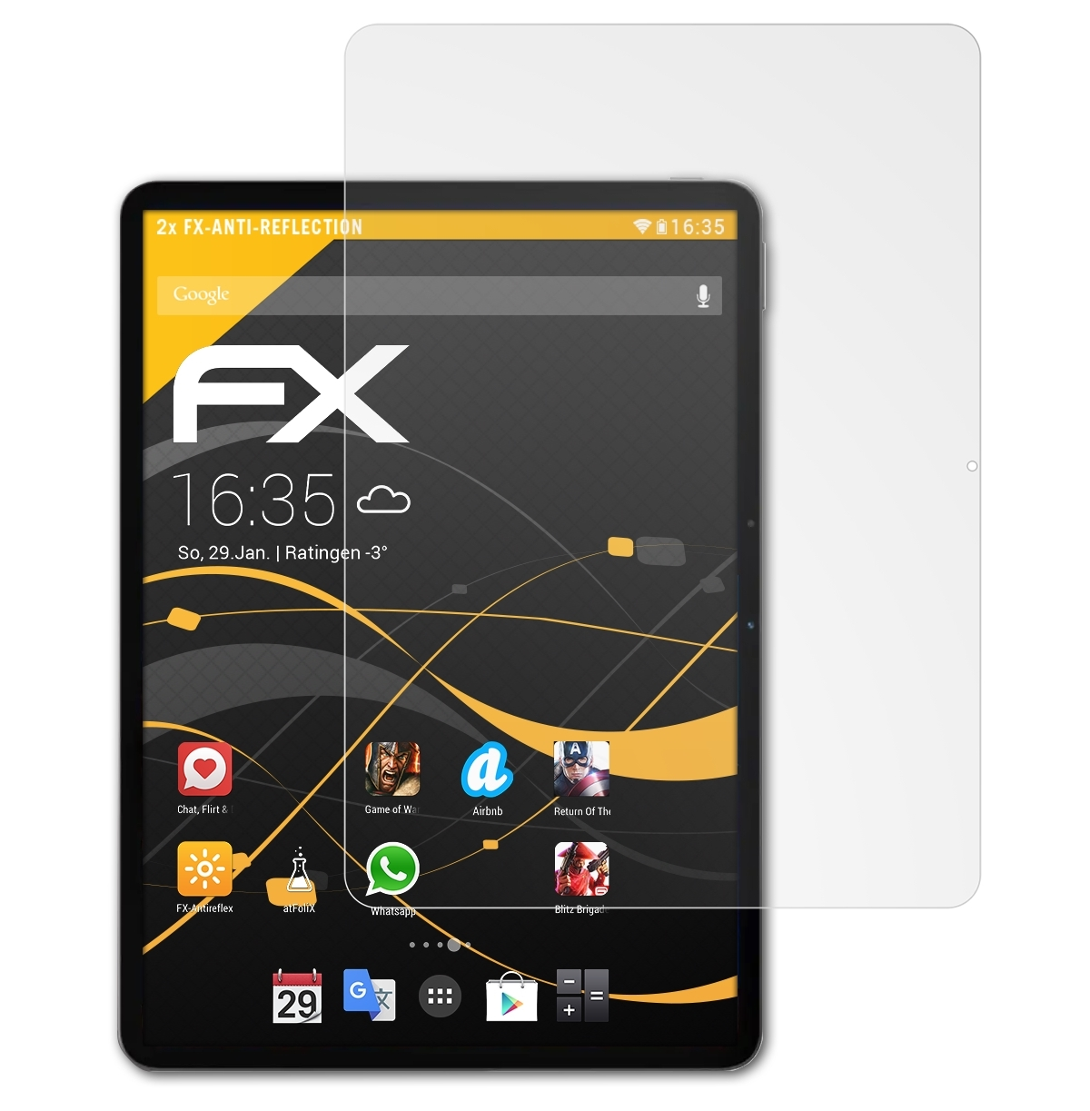 ATFOLIX 2x FX-Antireflex Displayschutz(für Vivo Pad2)