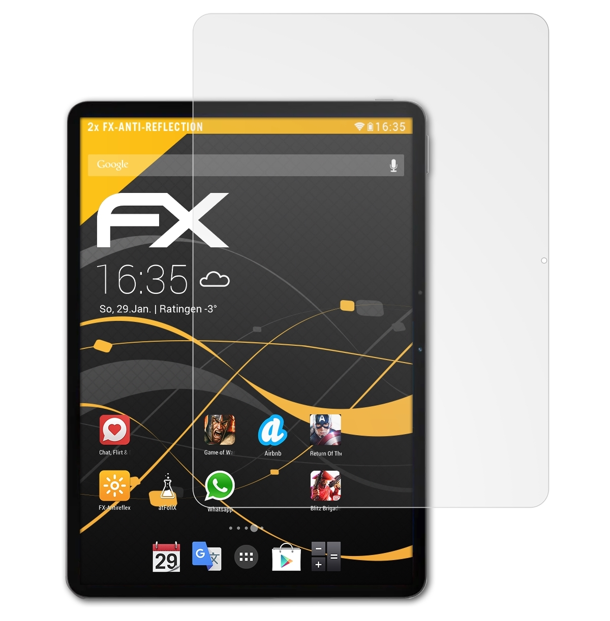 2x FX-Antireflex Pad2) Displayschutz(für ATFOLIX Vivo