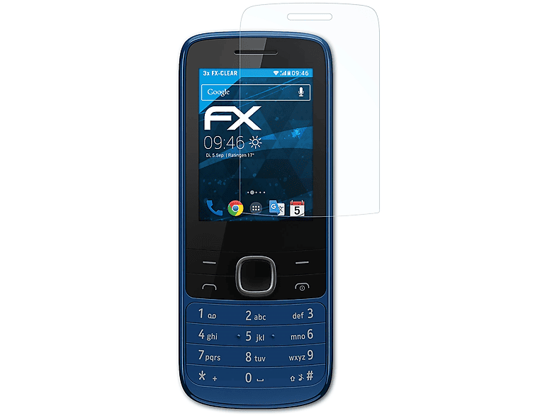 Nokia 4G) 3x Displayschutz(für ATFOLIX FX-Clear 225