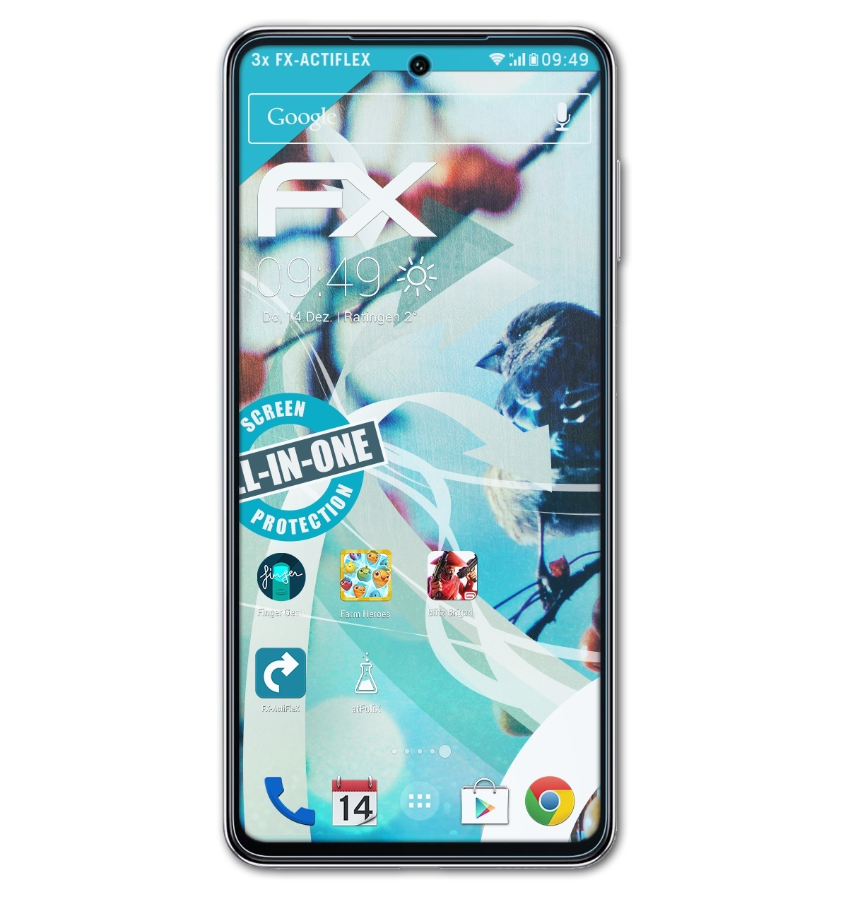 Displayschutz(für 3x Samsung Galaxy M54) FX-ActiFleX ATFOLIX