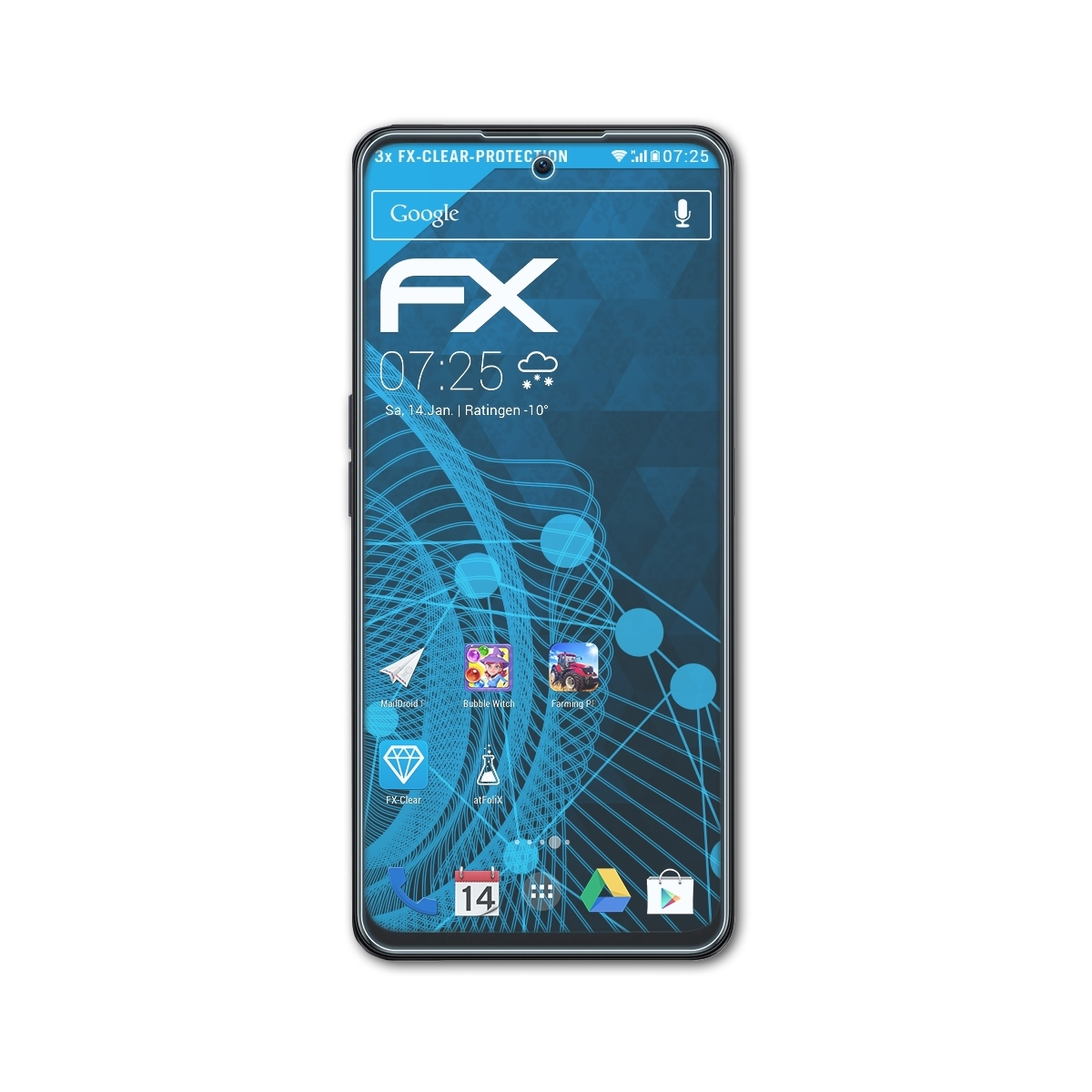 FX-Clear Oppo ATFOLIX 5G) 3x Displayschutz(für A98