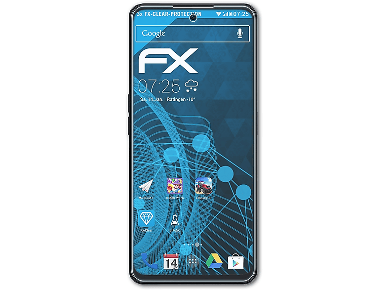 ATFOLIX 3x 5G) Oppo FX-Clear Displayschutz(für A98