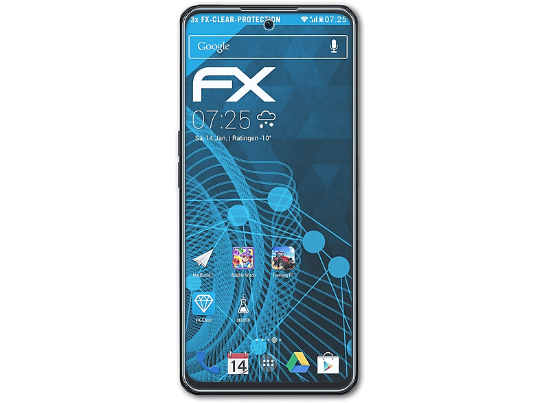 FX-Clear Oppo ATFOLIX 5G) 3x Displayschutz(für A98