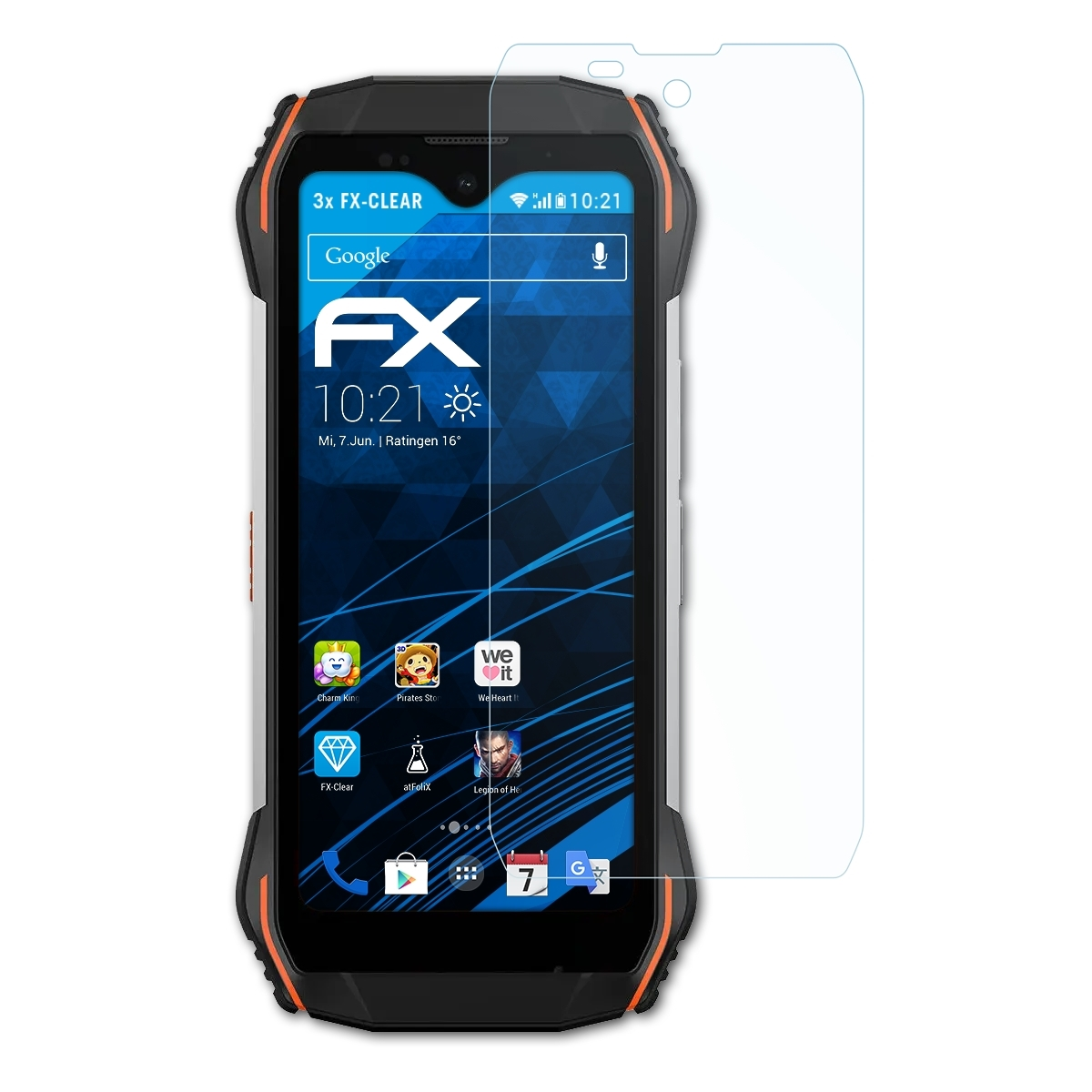 ATFOLIX 3x Blackview N6000) FX-Clear Displayschutz(für
