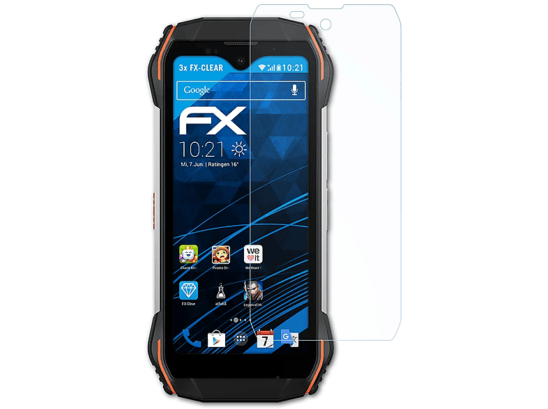 ATFOLIX 3x FX-Clear Displayschutz(für Blackview N6000)