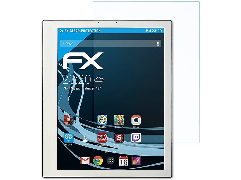 ATFOLIX Bookeen 2x FX-Clear Notea) Displayschutz(für