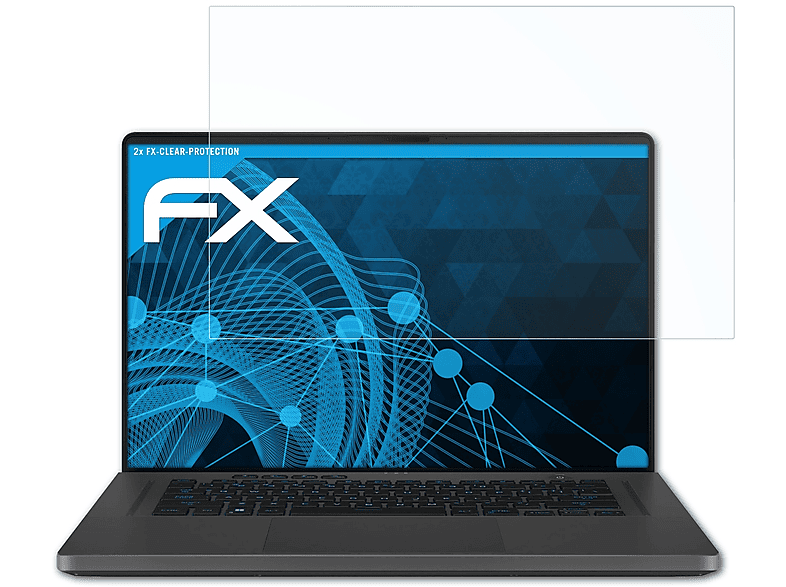 ATFOLIX 2x FX-Clear Displayschutz(für Asus ROG Zephyrus G16 (2023))