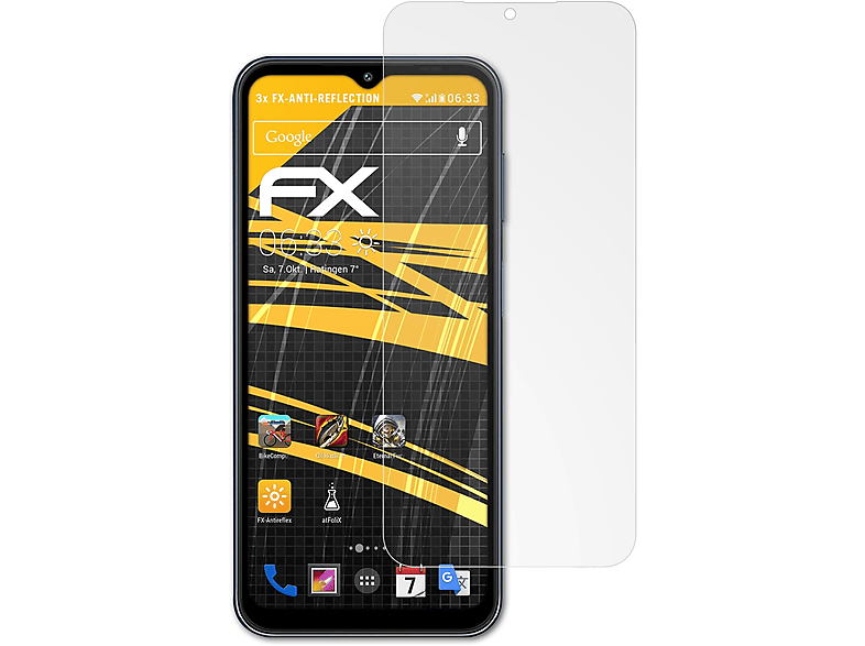 ATFOLIX 3x Displayschutz(für FX-Antireflex Galaxy Samsung M14)