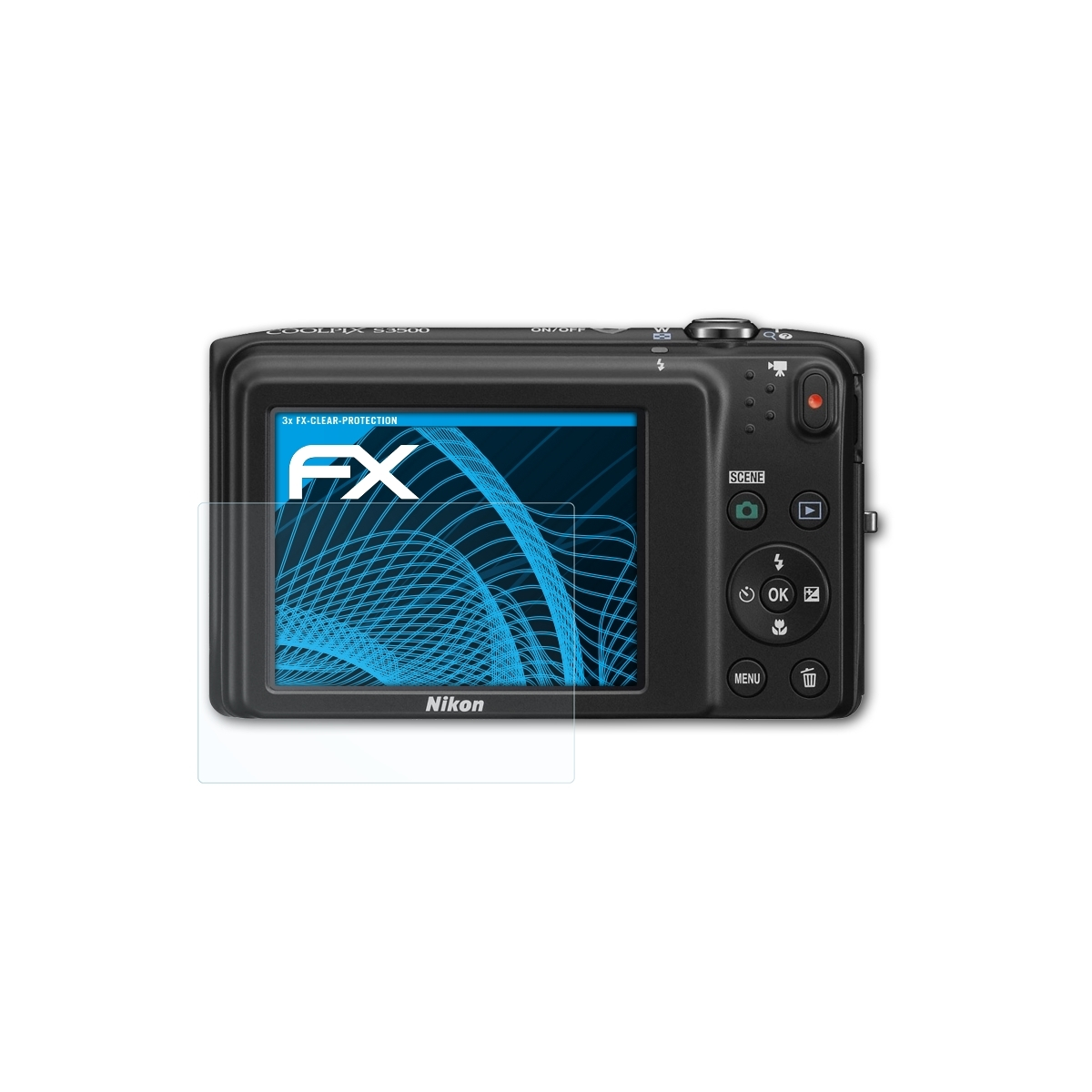 FX-Clear S3500) Coolpix ATFOLIX 3x Displayschutz(für Nikon