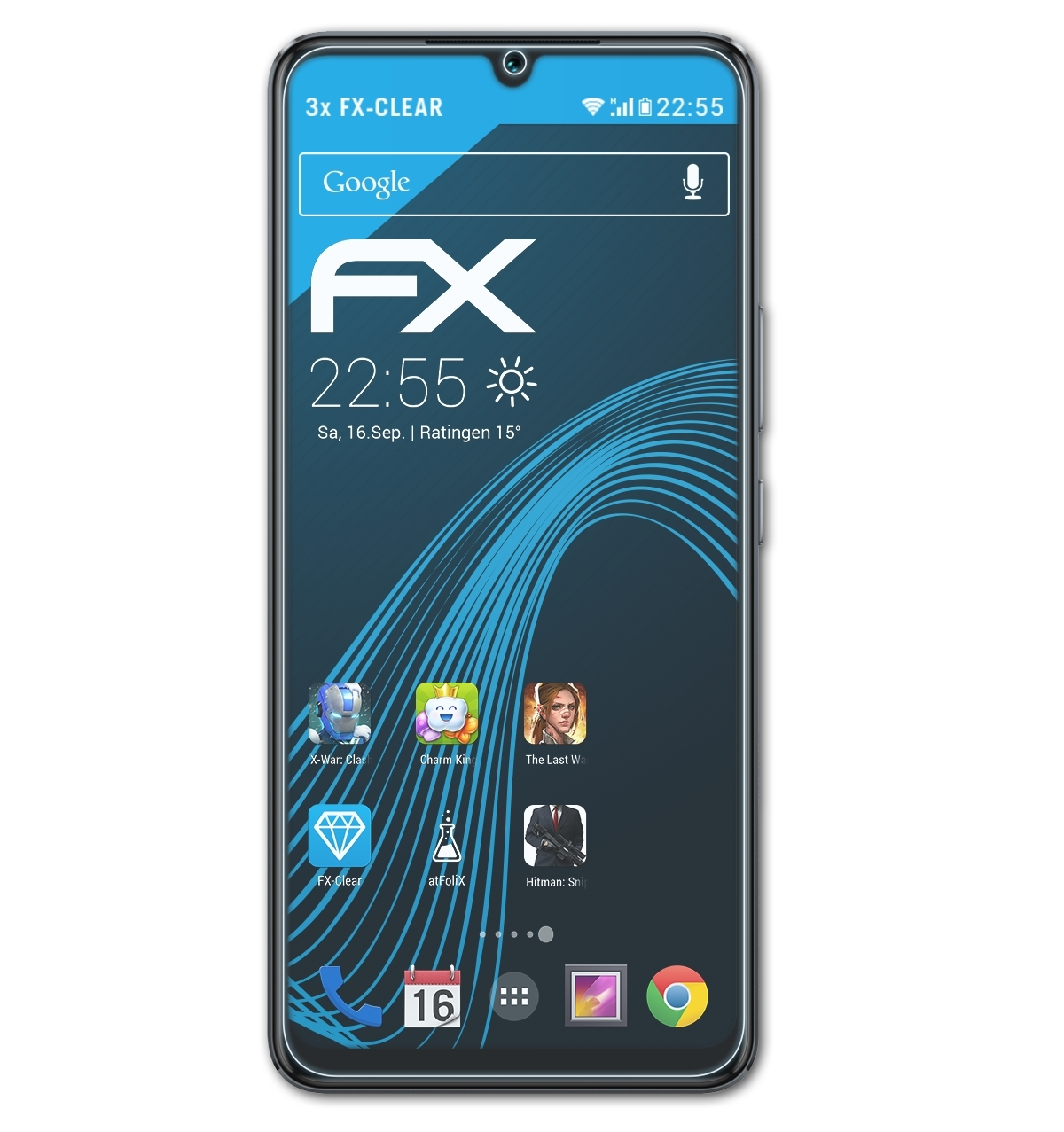 ATFOLIX 3x FX-Clear T2 5G) Displayschutz(für Vivo