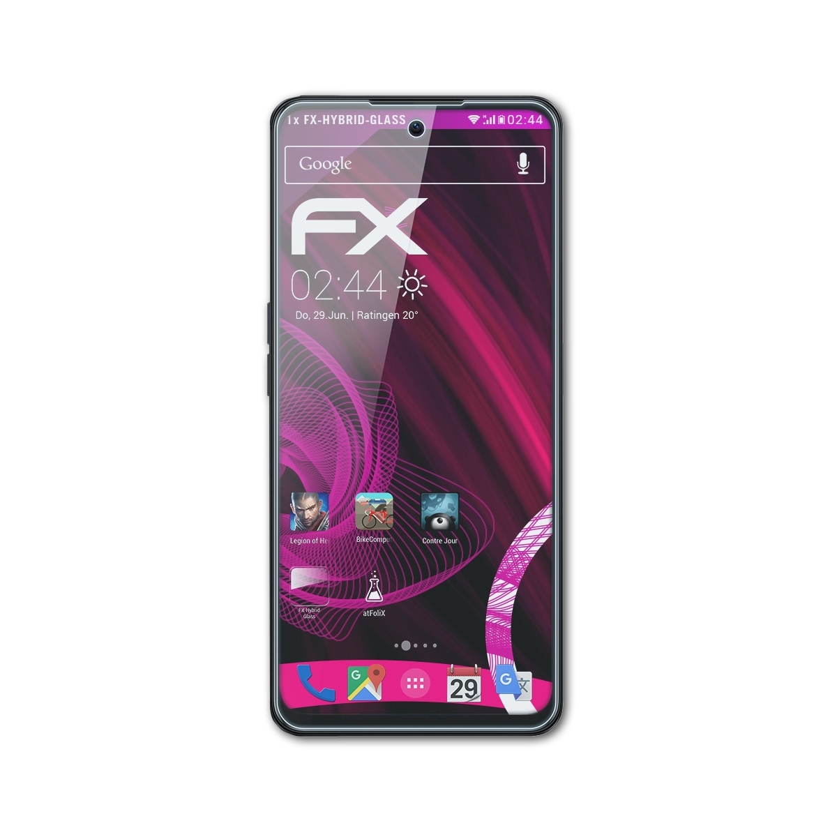 A98 5G) Oppo FX-Hybrid-Glass ATFOLIX Schutzglas(für