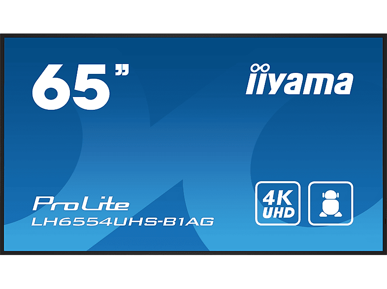 IIYAMA LH6554UHS-B1AG 4K UHD (Flat, Zoll 4K, TV cm, 164 / Android) 64,5