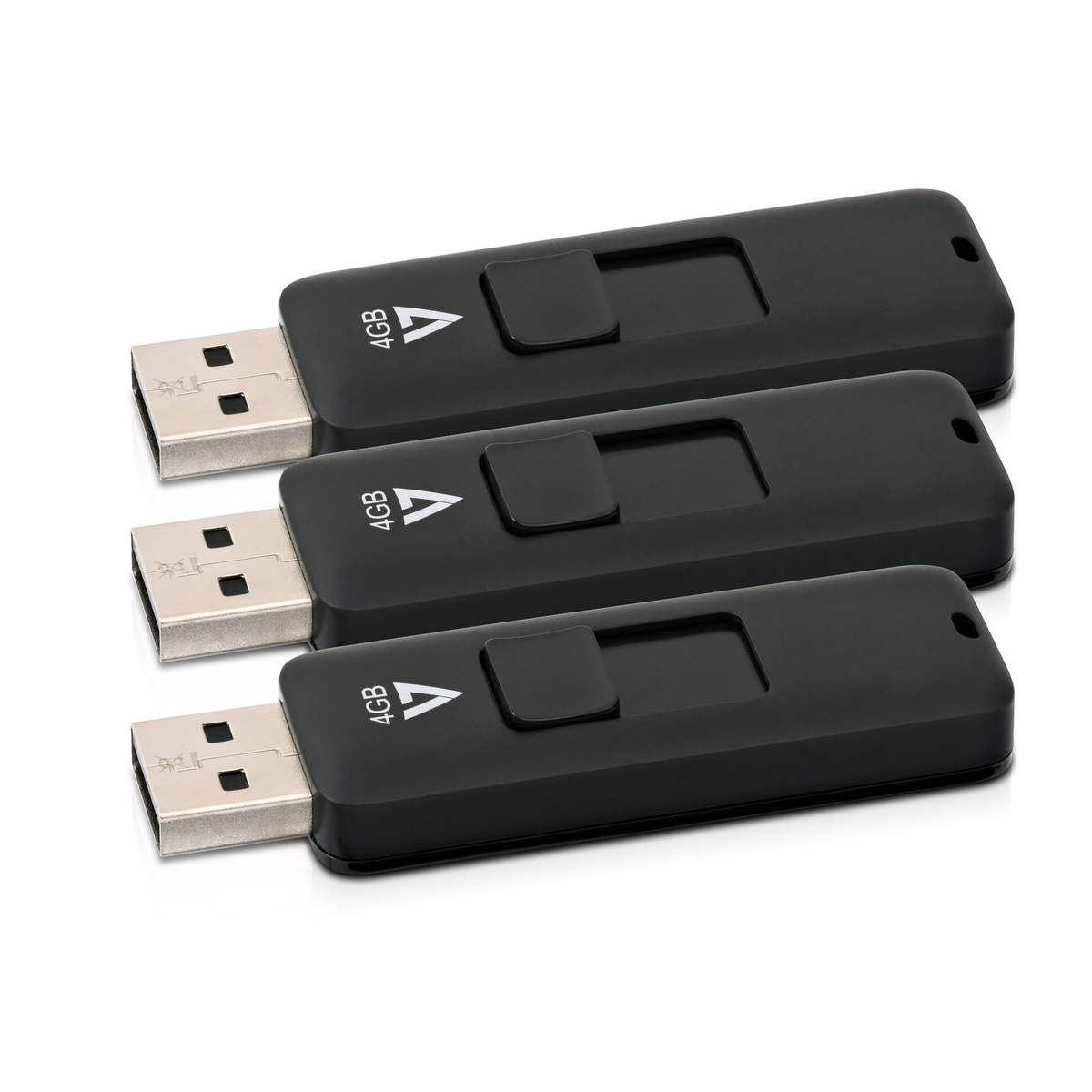 GB) USB-Flash-Laufwerk V7 VF24GAR-3PK-3E 4 (Schwarz,