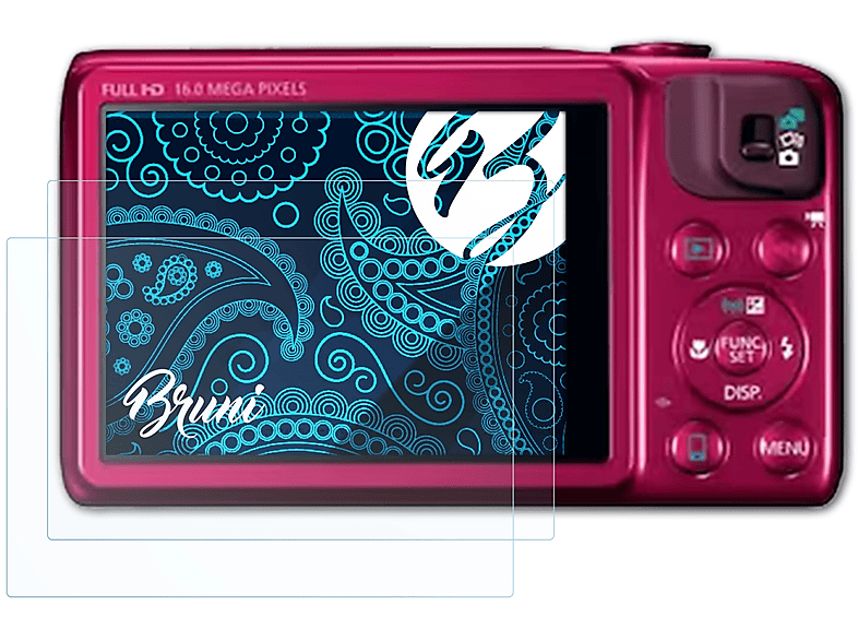 BRUNI 2x Basics-Clear Schutzfolie(für Sony DSC-HX10VR)